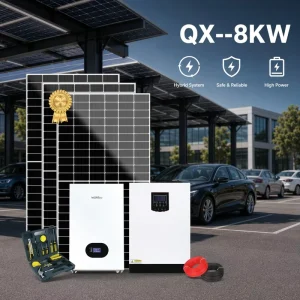Complete 8KW Solar Panel Kit Off Grid System with 15kWh Li-ion Battery 6000+ Cycles, MPPT Controller for House Roof & Balcony