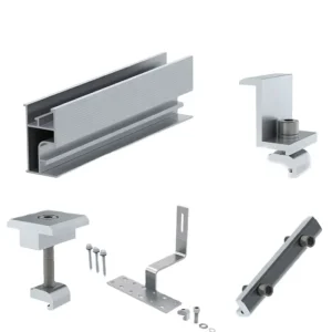 Complete Aluminum Alloy Solar Mounting System Components Solar Rail for Ceramic Roofs
