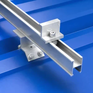 Complete Aluminum Alloy Solar Mounting System Components Stainless Steel Solar Rail for Roof