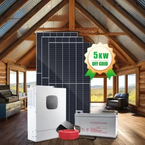 Complete Home Use Hybrid Grid & Off Grid Solar Power System with Stackable LiFePO4 Battery Energy Storage Solution