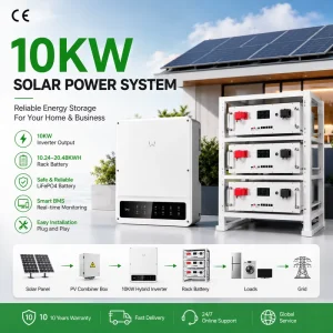 Complete Hybrid Solar Energy Storage System 5Kw 10Kw 15Kw Grid-Tied Solar System with Lithium Batteries