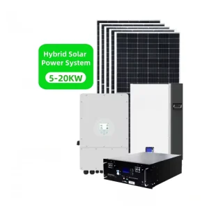 Complete Kit Hybrid System 5000w 6000w 8000w 3Phase Roof Mounted Solar System for Whole House