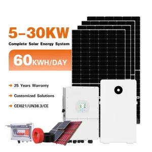 Complete Off-grid/hybrid-grid Home Solar System with Lithium Battery Energy Storage 5kw 10kw 15kw 20kw 25kw 30kw