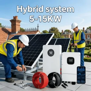 Complete Set Hybrid Solar Power System 5kW 10kW 15kW Home Energy Storage System with Lithium Battery and Inverter