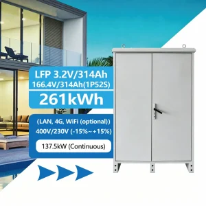 Complete Set Industrial 126kWh Energy Storage Cabinet Commercial Solar Power System Factory Backup