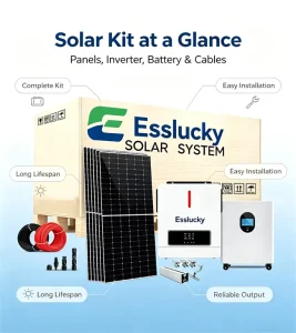 Complete Solar Energy System 5KW 10KW 20KW 15KW Solar Panel Kit Hybrid Off Grid LiFePO4 Battery Solar Generator for Home Use