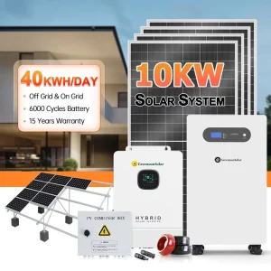 Complete off Grid Solar System 20kw 15kw 12kw 10kw 8kw 6kw off Grid Hybrid Solar Energy System With 48v Lithium Batteries