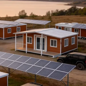 Container Home Off Grid 10kW Solar System 4 Bedroom Expandable Prefab House Capsule House Studio