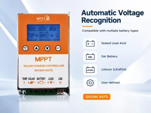 Controller 10A 20A 12V 24V Auto with Metal Shell Heat Dissipation LCD for Solar Panel Regulator CE ROHS MPPT Solar Charge