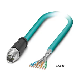 Copper Cat5e Cat6a RJ45 Ethernet Cables 1m-5m Aerospace X Code 8pin IP65 Waterproof for UHF FPC PCB Power