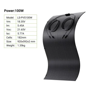 Custom 100 120 150 200 240 Watts Flexible Soft Solar Panel