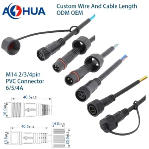 Custom 3Pin Male Female Waterproof Cable Connector IP65 PVC Wire To Wire Joint For Solar Lighting LED Strip Light
