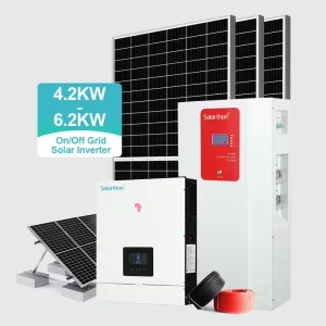 Custom 4.2Kw Solar Energy Integration Solar Panel Inverter Battery Mounting Structure Pv Wire Solar System Suit