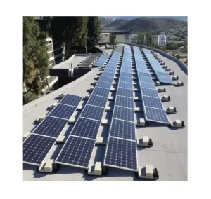 Custom Design Solar Panel Flat Roof Mounting System Ballasted Carbon Steel ISO9001/CE Certified Anti-Corrosion Easy Install