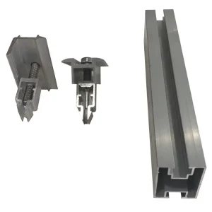 Custom Extruded 40*30 Aluminum Profile Solar Rail Anodized Surface Silver/Black Color 25-Year Solar Mounting System
