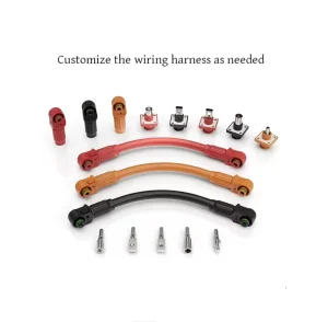 Custom Length Copper ABS Male/Female Waterproof IP67 1000V/1500V DC 70A-500A Solar Power System Battery Connectors