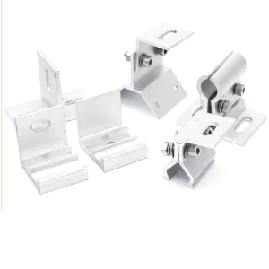 Custom Panel Pole Clamp Double Thread Screw System for Tile Roof Solar Mounting
