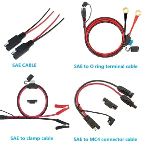 Custom SAE Cable Solar Adapter Wire 10A 15A Pure Copper Extension Cable