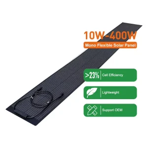 Custom Size Flexible Solar Panel 85W 18V Certified Mono Solar Panel Flexible Long for Fence OEM Size ETFE PV Module