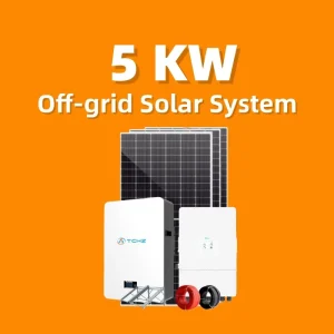 Custom Solar Power System 5kw with Solar Panel Inverter and Lithium Battery for Energy Storage