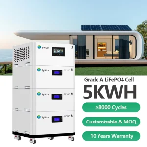 Stackable Energy Storage System 5kWh Battery with 5kW Hybrid Inverter for Residential and Small Business Applications