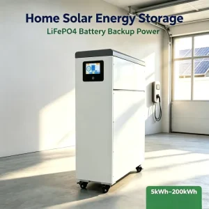 Custom Wheeled Stackable LiFePO4 Battery Pack 30kWh+ Mobile Solar Energy Storage Emergency Power System