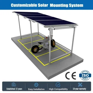Customizable Solar Bicycle Shelter Mounting System Versatile for Multiple Applications