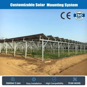 Customizable Solar Farm Support System Hot-Dip Galvanized Steel Mounting Bracket for Solar PV Farms