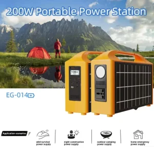 Customized 200W 240Wh Portable Power Station AC Supply Solar Generator Lead-Acid Battery for Camping and Car Use