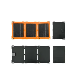 Customized 30W Fast Charging Foldable Solar Panel with IP67 Protection 20.5% Efficiency A grade Black for Power Energy Station