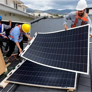 High Quality Frameless Lightweight Monocrystalline Solar Panel 23% Efficiency 300W-500W 182mm Cell Size 172x1134mm