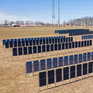 Customized Ground Solar Panel Support HDG Vertical Bifacial Solar Fences for Dairy Farming