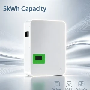 Customized Lithium Cell 5kWh Wall Hanging Home Energy Storage Power Supply For Household Use
