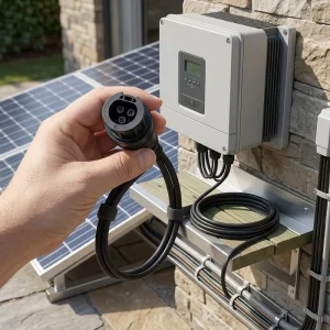 Customized Photovoltaic Connector Female Rubber Cable 3×1.5mm2 1000V with Schuko Plug for Outdoor Solar Energy System