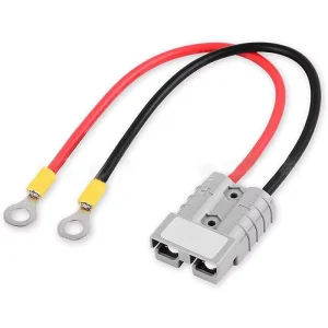 Customized Plug Connector Cable 50A 12AWG Battery Power Cable with O Ring Terminal for Solar RV Caravan