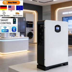 Customized Split All in One Solar Battery Machine Built In Inverter 1.28kWh Capacity LiFePO4 AC Output Hybrid Grid Compatible