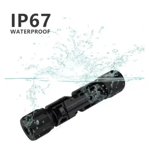 光伏太阳能连接器 DC 1500V 1000V IP67 防水公母插头，适用于光伏电缆 30A 40A 50A 系统