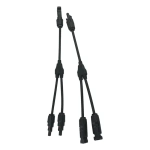 光伏连接器 DC 6000V 2 in 1 Y 型分支光伏太阳能电池板电缆连接器 用于太阳能光伏系统