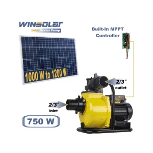 DC 750 W Built-in Controller Surface Solar Powered Water Pump