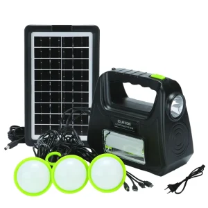 DT 9015 solar energy system kits portable and rechargeable home solar lighting system with USB function