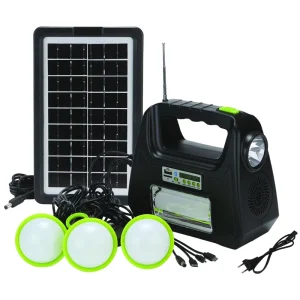 DT-9015B AC-to-DC Solar Lighting System with Music, FM Radio, and USB Function