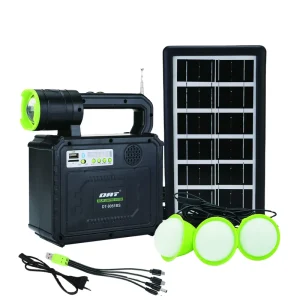 DT-9051BS Polycrystalline Silicon Solar Lighting System Three Lamps MPPT Controller FM Radio Mini Inverter Lead-acid Battery