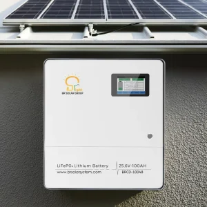Deep Cycle LiFePO4 Lithium Battery 25.6V 100Ah Wall Mounted for Solar Energy Storage System 6000 Cycles Environmental