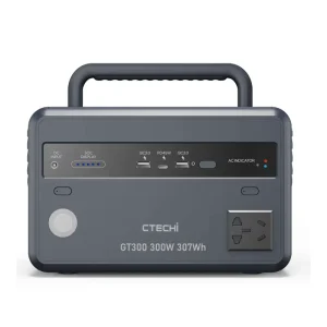 Deep Cycle Solar Generator LiFePO4 Lithium Battery AC DC Output 300W 307Wh Portable Solar Power Station Power Bank