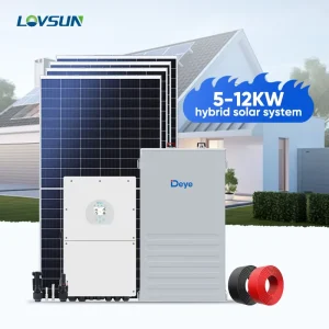 Deye Complete Set Of Solar Panels 20kw 30kw 50kw Solar Battery Energy System 60kwh 100kwh Lithium Batteries For Commercial Use