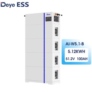 Deye ESS AI W5.1 B 51.2V 100Ah 5.12kWh Lifepo4 Deye Lithium Battery Energy Storage System for Solar Power Packs