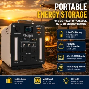 Disaster Relief Mobile Energy 150Ah LiFePO4 Portable Power Station with Solar Charging and Digital Display