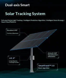 Dual Axis Solar Tracking System Ground Mount PV Tracker Structure
