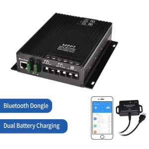 Dual-Battery MPPT Solar Charge Controller 30A 12V/24V Off-Grid Solar System