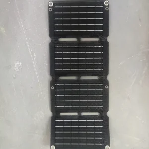 Dual-Regulated Output 10W IP67 Waterproof Monocrystalline Silicon 22% Efficiency Foldable Solar Charging Case USB*2 Ports Black